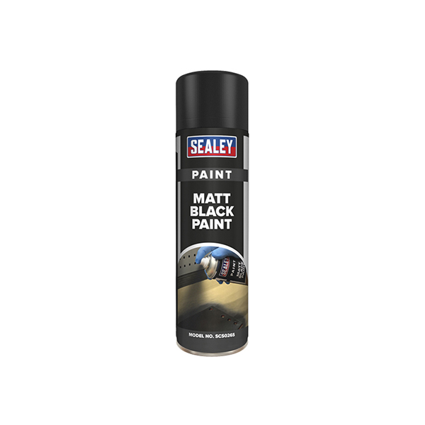 Sealey SCS026S Black Matt Paint 500ml Single
