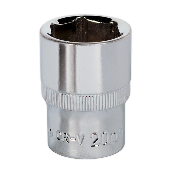 Sealey SP1220 WallDrive Socket 20mm 1/2"Sq Drive Fully Polished
