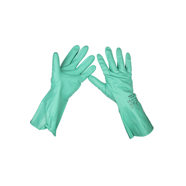 Sealey SSP34 Nitrile Gauntlets for use with Thinners 355mm Cuffed Pair