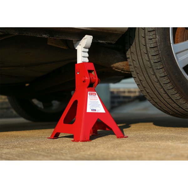 Sealey VS2003 Axle Stands (Pair) 3tonne Capacity per Stand Ratchet Type