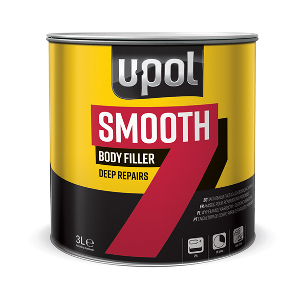 U-POL Smooth 7 Smooth Body Filler for Deep Repairs 3ltr