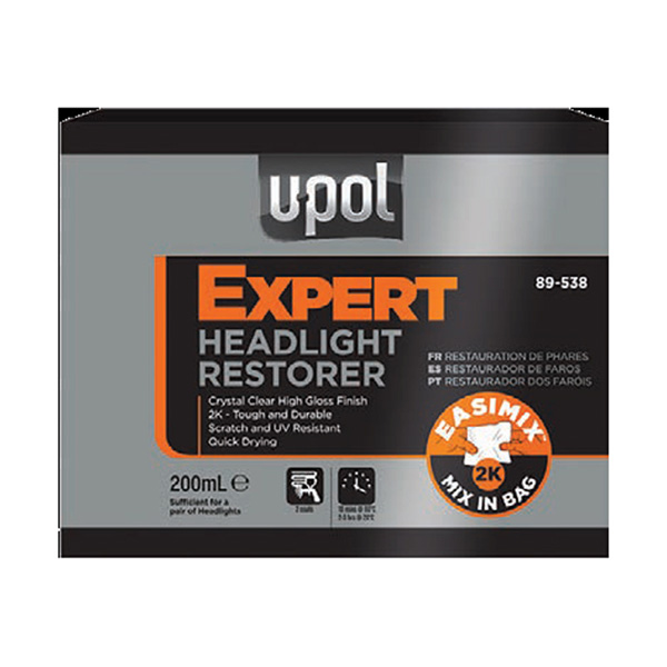 UPOL Expert Headlight Restorer Kit 200ml Split Sachet Euro Car Parts