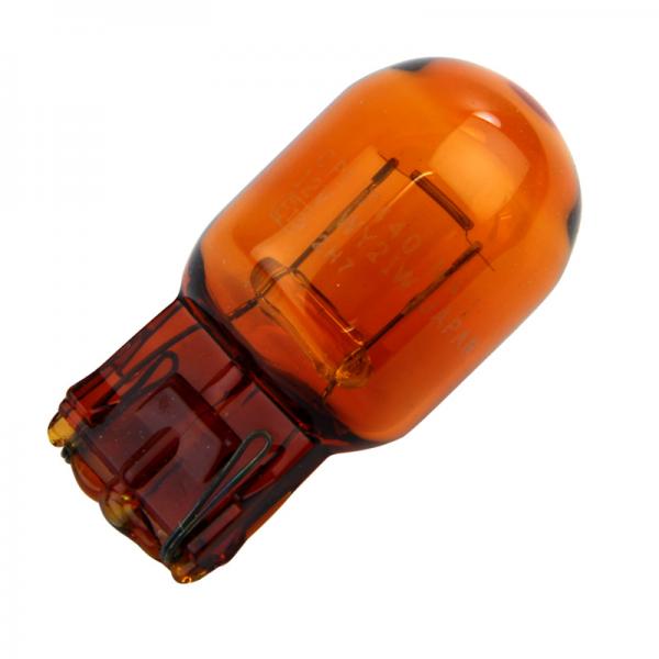 Pair Of 12V 21W Amber Capless Wedge Bulbs – 582A / 585 WY21W – Indicator Fitment, CAN Bus Compatible