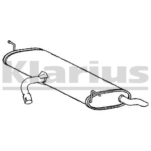 Klarius Rear Box Golf Plus 1.6fsi Blf 04-   Lockseam Box