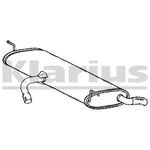 Klarius Rear Box Audi A3 1.6fsi 5 Door 03-08 Lockseam Box