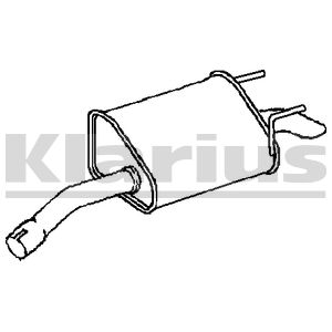 Klarius Rear Box O/s Vectra 2.0t/3.2 02-