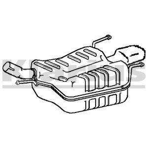 Klarius Vauxhall Corsa 1.8gsi Z18xe Rear Box 8/03-06 (from Ch 43/44/46 000001)