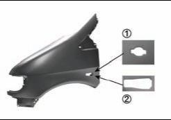 Aftermarket Osf Wing  Vito 96-03 638 Chass Round Repeater Hole