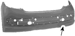 Aftermarket Rear Bumper 207 06- Inc Exhaust Cutout For Sports Models Primed