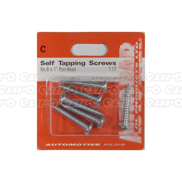 Self Tapping Screws 1"X 8 (Pk10)