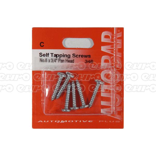 Self Tapping Screws 3/4" x 6 (PK10)