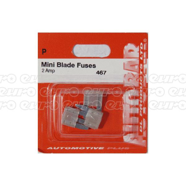 Mini Blade Fuses (pk 30) 2 Amp