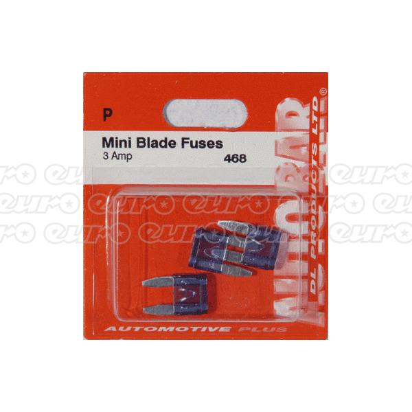 Mini Blade Fuses (pk 30) 3 Amp