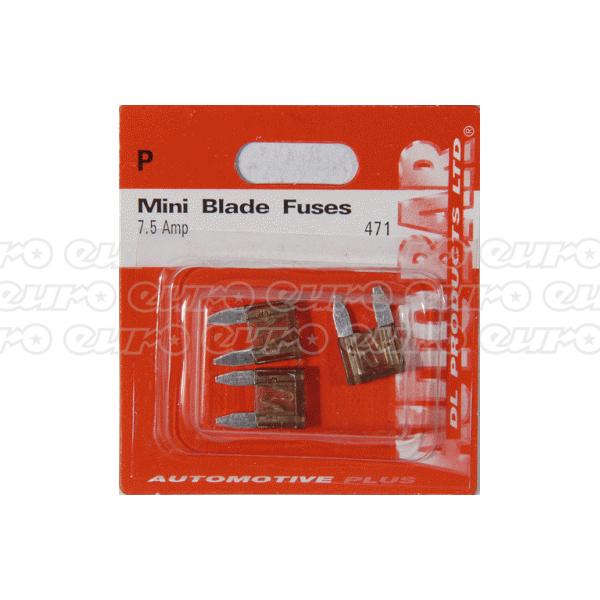 Mini Blade Fuses (pk 30) 7.5 Amp