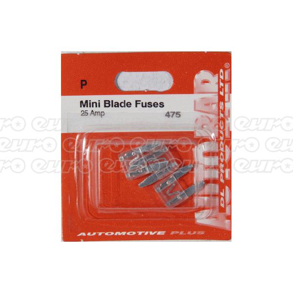Mini Blade Fuses (pk 30) 25 Amp